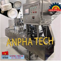 Máy dán miệng ly tự động Anpha Tech - Máy Đóng Gói Anpha - Công Ty CP Máy Đóng Gói Anpha